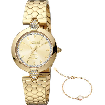 Just CAVALLI Glam Crystals Gold Stainless Steel Bracelet Gift Set