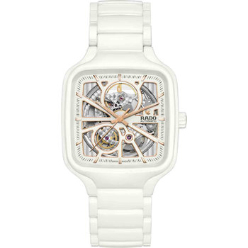 RADO True Square Automatic Open Heart with White Combined Materials Bracelet (R27073012)