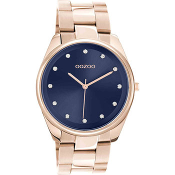 OOZOO Timepieces Crystals Rose Gold Stainless Steel Bracelet