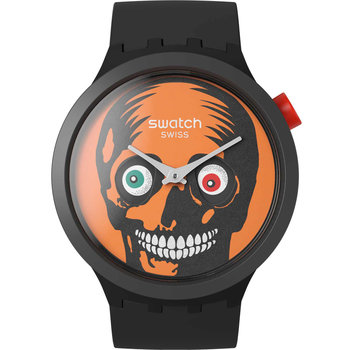 SWATCH Halloween It's Spooky Time Black Silicone Strap