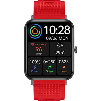 DAS.4 SU02 Smartwatch Red Silicone Strap