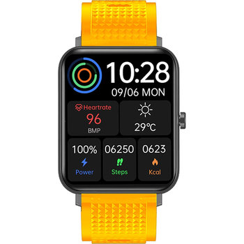 DAS.4 SU02 Smartwatch Yellow Silicone Strap