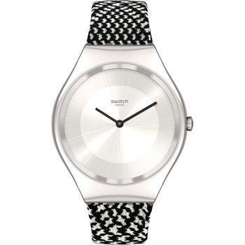 SWATCH Irony Black'N'White Two Tone Fabric Strap