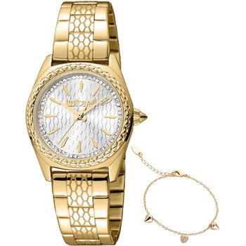 JUST CAVALLI Glam Crystals Gold Stainless Steel Bracelet Gift Set