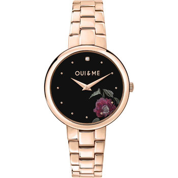 OUI&ME Cherie Crystals Rose Gold Stainless Steel Bracelet