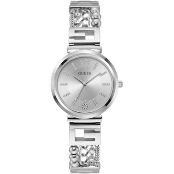GUESS G Cluster Crystals Silver Stainless Steel Bracelet