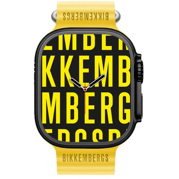 BIKKEMBERGS Big Smartwatch Yellow Silicone Strap