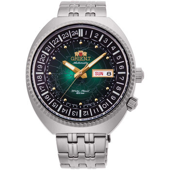 ORIENT Revival World Map Automatic Silver Stainless Steel Bracelet