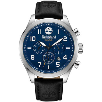 TIMBERLAND Ashmont Dual Time Black Leather Strap