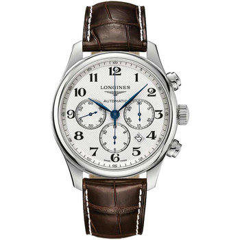 LONGINES The Longines Master Collection Automatic Chronograph Brown Leather Strap