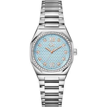 GUESS Collection Coussin Sleek Crystals Silver Stainless Steel Bracelet