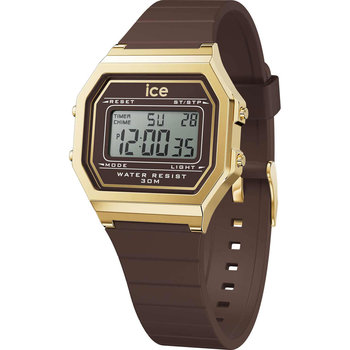ICE WATCH Digit Retro Chronograph Brown Silicone Strap (S)