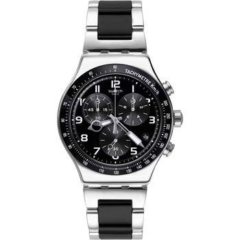 SWATCH Core Speed Up Chronograph Two Tone Combined Materials Bracelet