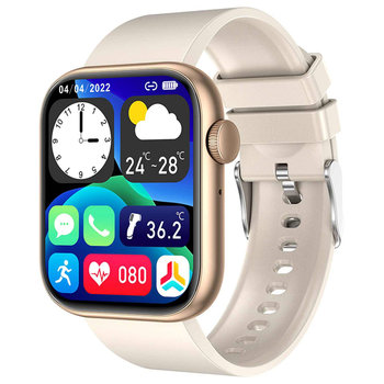 3GUYS Smartwatch Beige Silicone Strap