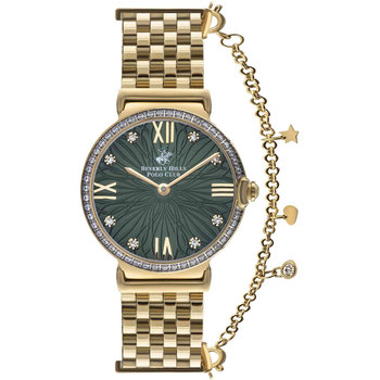 BEVERLY HILLS POLO CLUB Crystals Gold Stainless Steel Bracelet