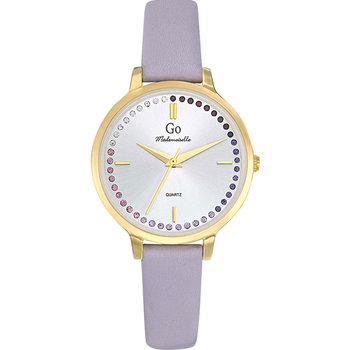 GO Mademoiselle Crystals Purple Leather Strap