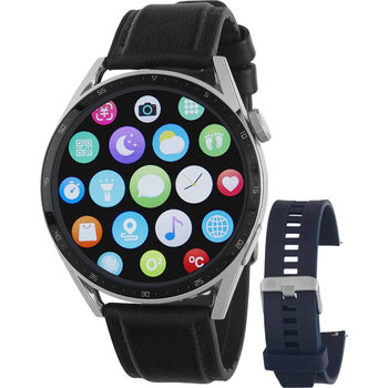 MAREA Smartwatch Black Leather Strap Gift Set
