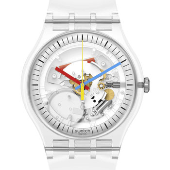 SWATCH Clearly New Gent White Plastic Strap