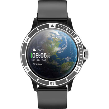 TEKDAY Smartwatch Black Silicone Strap