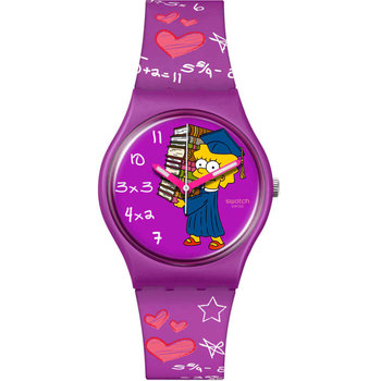 SWATCH Simpsons Class Act Multicolor Silicone Strap
