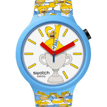 SWATCH Simpsons Best.Dad.Ever. Multicolor Silicone Strap