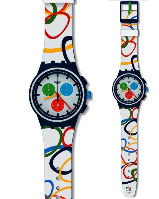 SWATCH Special Olympics Rio All Around Multicolor Rubber Strap