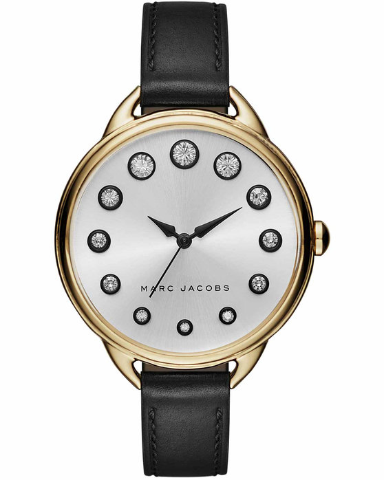 MARC BY MARC JACOBS Betty Gold Black Leather Strap