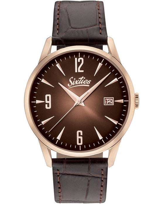 SIXTIES Brown Leather Strap