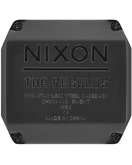 NIXON Regulus Dual Time Chronograph Black Silicone Strap
