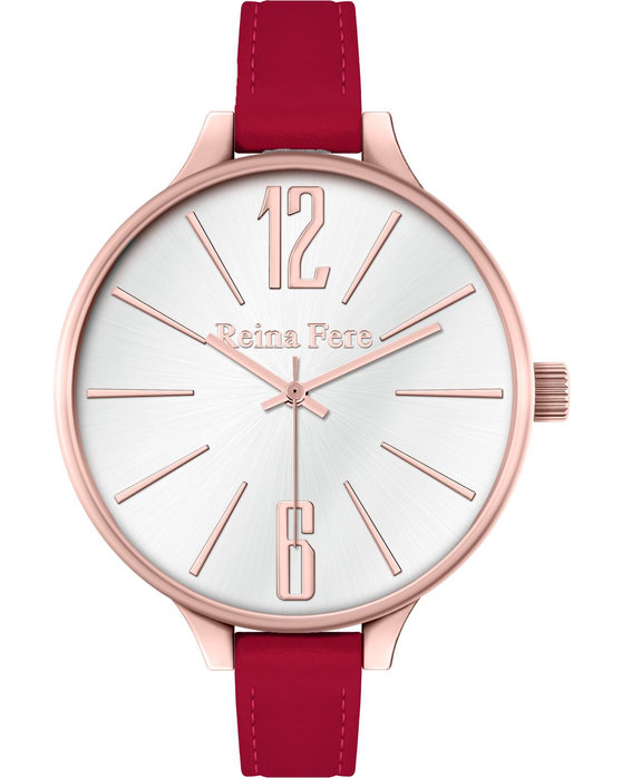 REINA FERE Ladies Red Leather Strap