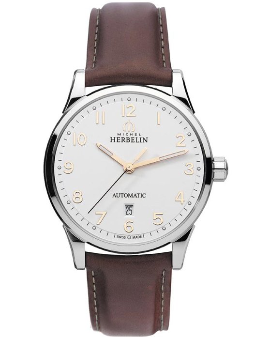 MICHEL HERBELIN Classic Brown Leather Strap
