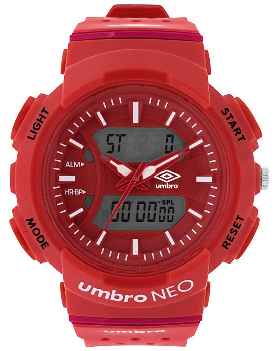 UMBRO Neo Dual Time Chronograph Red Rubber Strap