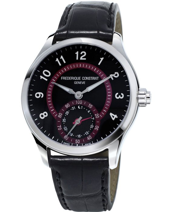FREDERIQUE CONSTANT Horological Smartwatch Black Leather Strap