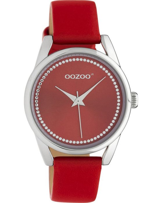 OOZOO Junior Red Leather Strap (32mm)