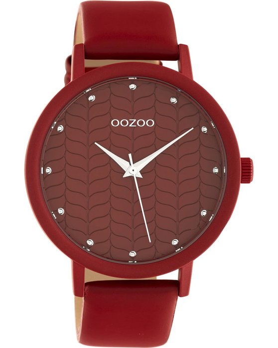 OOZOO Timepieces Red Leather Strap