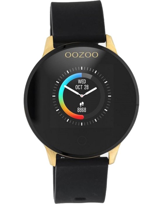 OOZOO Timepieces Smartwatch Black Rubber Strap