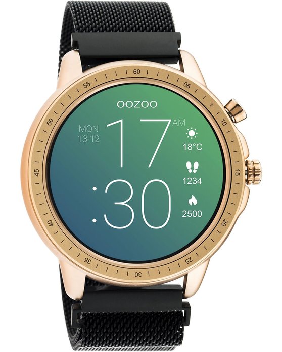 OOZOO Q3 Smartwatch Black Stainless Steel Bracelet