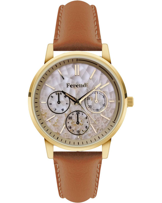 FERENDI Infinity Brown Leather Strap