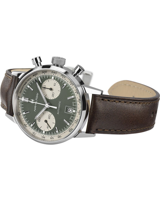 HAMILTON Intra-Matic Automatic Chronograph Brown Leather Strap