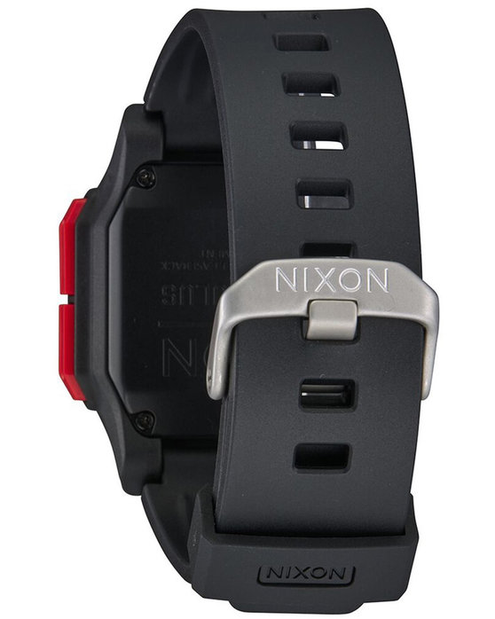 NIXON The Regulus Dual Time Chronograph Black Silicone Strap
