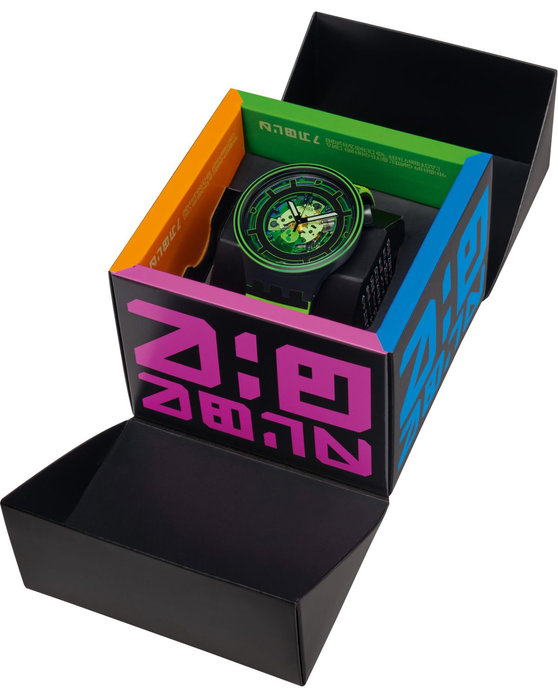 SWATCH Big Bold Touchdown Two Tone Silicone Strap Gift Set