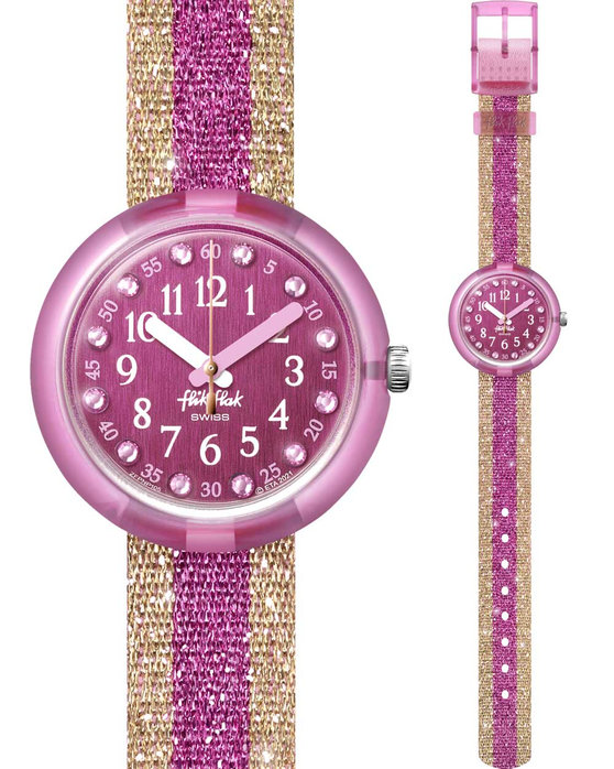 FLIK FLAK Shine In Pink Two Tone Recycled Pet Strap