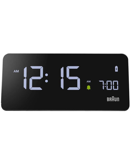 BRAUN Ψηφιακό Ρολόι - Ξυπνητήρι Μαύρο με ασύρματο φορτιστή κινητών