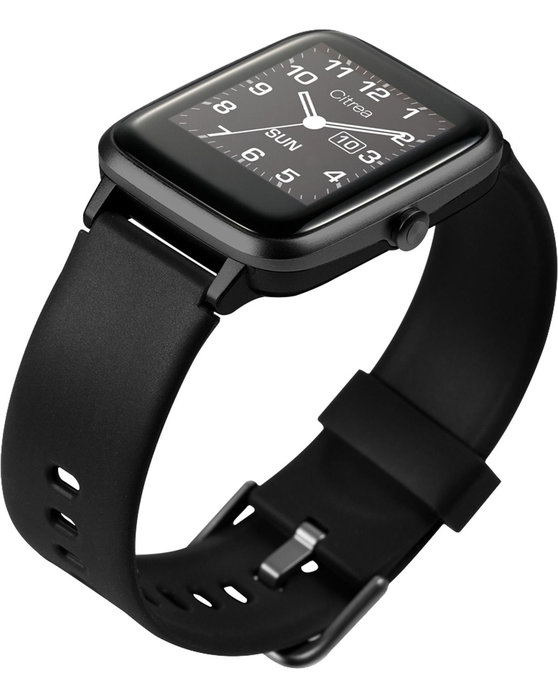 Q&Q Citrea Smartwatch Black Plastic TPU Strap