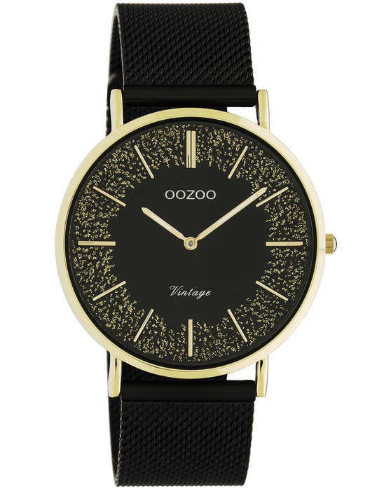 OOZOO Vintage Black Stainless Steel Bracelet (40 mm)