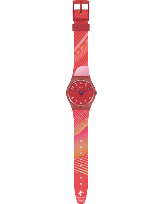 SWATCH Olympics special Charm Of Calligraphy Multicolor Silicone Strap