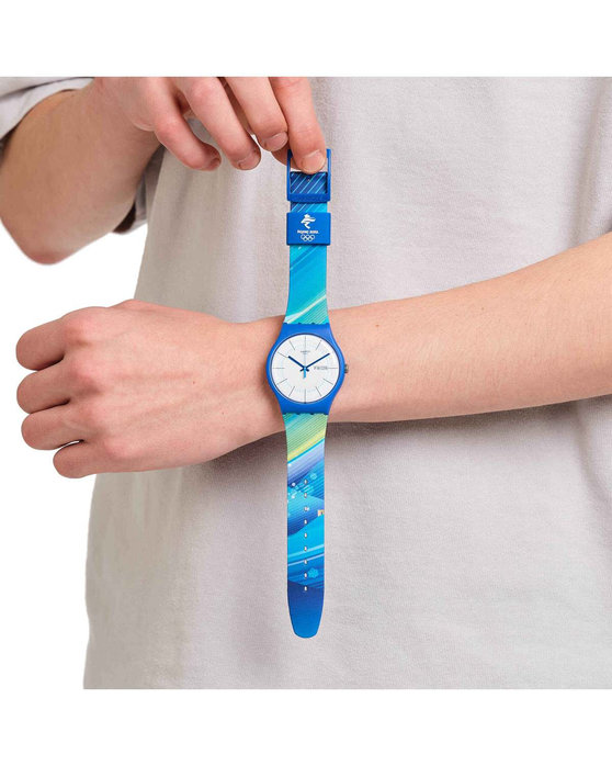 SWATCH Olympics special Chinese Winter Scenery Multicolor Silicone Strap