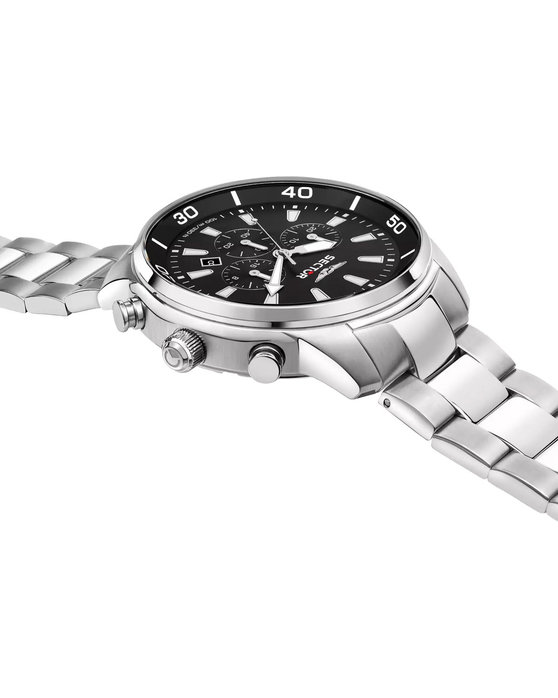 SECTOR Oversize Chronograph Silver Stainless Steel Bracelet