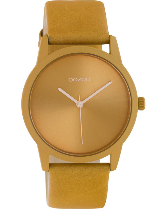 OOZOO Timepieces Orange Leather Strap