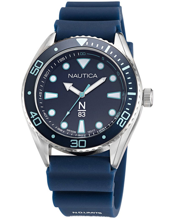 NAUTICA N83 Finn World Diver Blue Silicone Strap